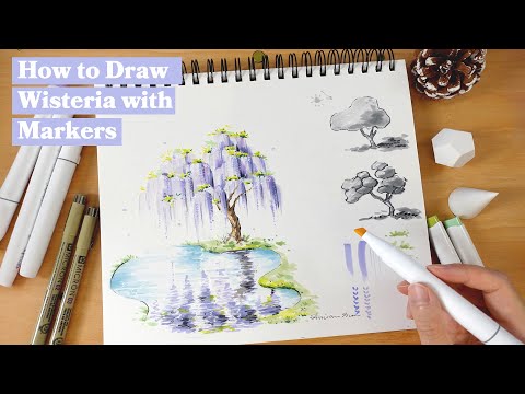 Willow Tree Drawing Step by Step Tutorial – I'm Youtuber – Follow my ...