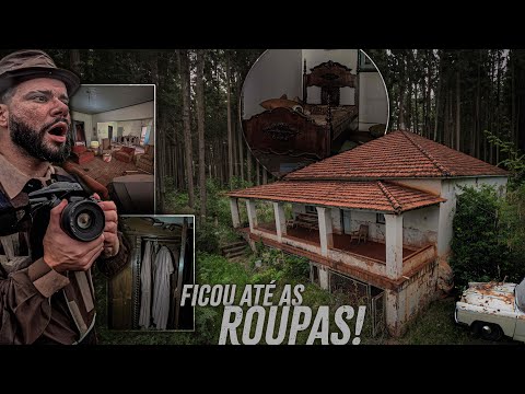 FAZENDA ABANDONADA NA FLORESTA com ITENS VALIOSOS e ATÉ ÁGUA LIGADA - FAMÍLIA SUMIU do DIA PRA NOITE
