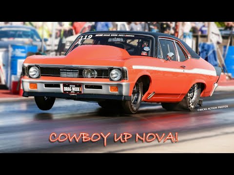 COWBOY UP NOVA! 2000HP! HUGE TURBO! 7.29/185.77MPH! 2021 HOT ROD DRAG WEEK! BYRON DRAGWAY!