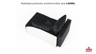 Rozkladacia pohovka, sivočierna látka, ľavá, LAUREL