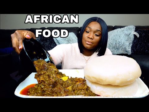 AFRICAN FOOD | NIGERIAN FOOD MUKBANG | EFORIRO STEW | FUFU | SHAKI AND COW MEAT
