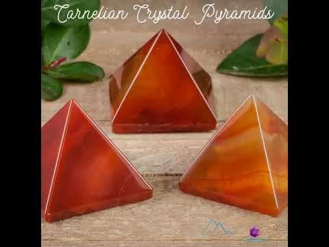 Carnelian crystal pyramids