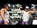 FULL DAY OF EATING 4,200 CALORIES | bulk to 250 ep.3