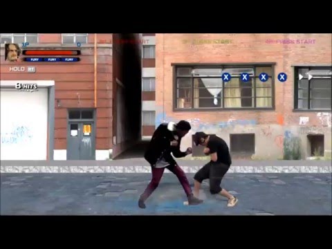 Streets of Fury EX: Ryan Hart 433 damage combo + burst bait (BETA)