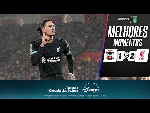 Gols e lances de Southampton x Liverpool
