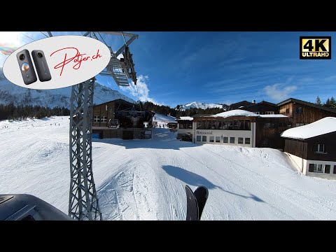 Skifahren Skigebiet Sörenberg - 4k - Fahrt mit der Gondelbahn