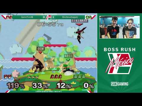 Boss Rush Mexico Doubles Losers Quarters - Gem/Ford$ (Red) vs Bin/Ilovebagelz (Green)