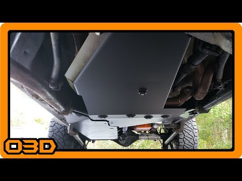 Rock Hard 4X4 Oil Pan Transmission and Transfer Case Skid Plate Installation 2015 Jeep Wrangler JKU