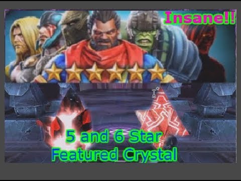 Crazy 5 Star and 6 Star Featured Hero Crystal Opening | Marvel Contest Of Champions