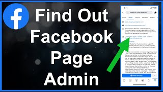 How To Find Facebook Page Admin
