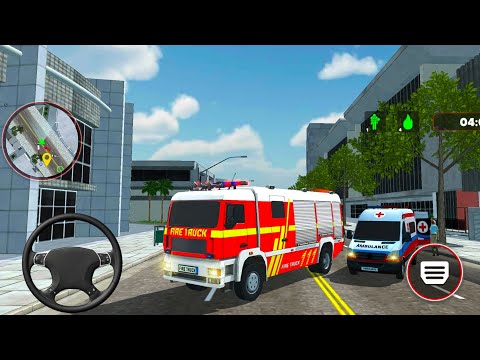 Real City Fire Fighter Simulator 3D - Fire Truck Rescues Driver - Android Gameplay