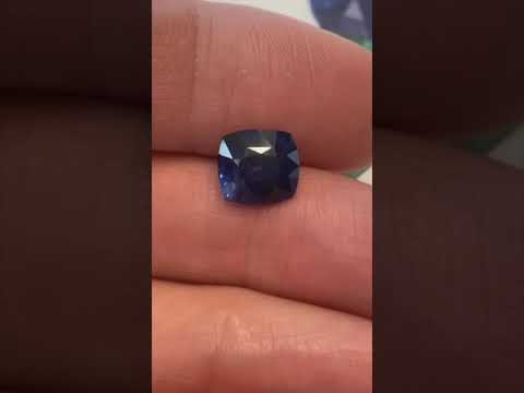 Untreated Blue Ceylon Sapphire Cushion Cut-Natural earth-mined from Sri Lanka