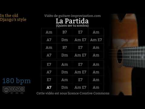 La Partida (180 bpm) - Gypsy jazz Waltz Backing track / Valse Jazz manouche
