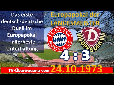 1973-10-24 Bayern München - Dynamo Dresden 4:3 (längerer TV-Beitrag und Rückspiel-Eindrücke)