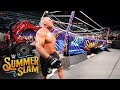 Brock Lesnar Lifts The Ring With A Tractor SummerSlam 2022 WWE Network Exclusive