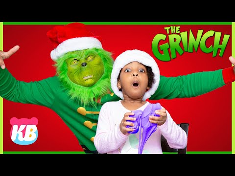 The Grinch Stole my Christmas Slime | Real Life Grinch Kyraboo Pretend Play