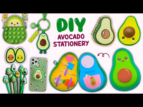 6 DIY - AVOCADO STATIONERY IDEAS - Keychain - Organizer - Pen Decor and more...