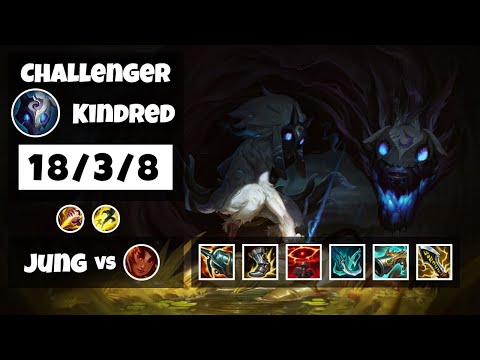 Kindred vs Taliyah KOREAN Challenger JUNGLE (18/3/8) - v11.11