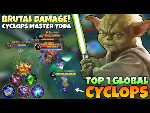 BRUTAL DAMAGE! Cyclops Master Yoda 100% BROKEN MIDLANER! | Top 1 Global Cyclops | Mobile legends