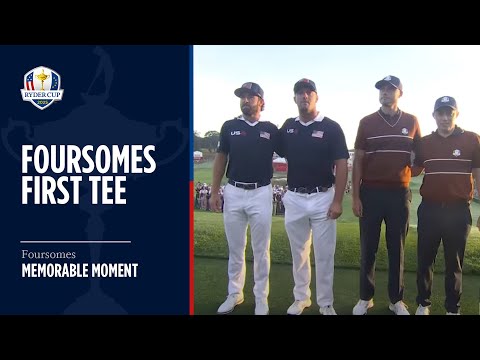 First Tee Walk Out for Saturday Foursomes! | 2025 Ryder Cup