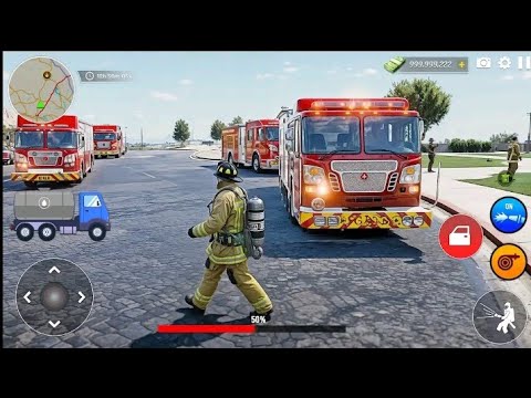 Fire fighter truck rescue simulator 3d 2026|| Emergency fire truck driving android gameplay