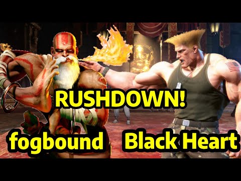 🐘Street Fighter 6 ➥ fogbound (DHALSIM) VS Black Heart (GUILE ガイル) 4K Master Ranks🐘