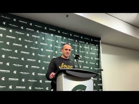 Ben McCollum reacts to Iowa basketball’s loss to Michigan State