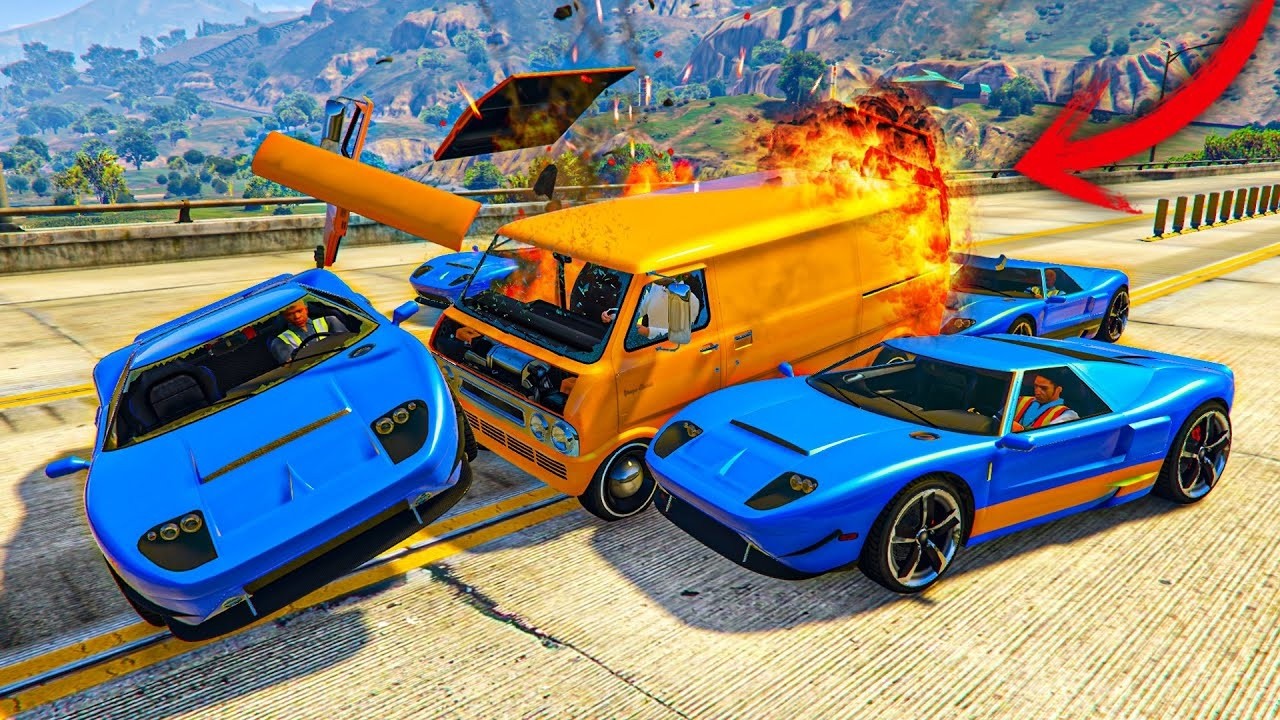 SI FRENAS EXPLOTAS PERO SUCEDE ALGO INESPERADO! - GTA 5 ONLINE