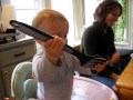 Boys Eating Utensils