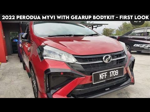2022 Perodua Myvi With GearUp Bodykit - First Look | Cranberry Red | Full Exterior