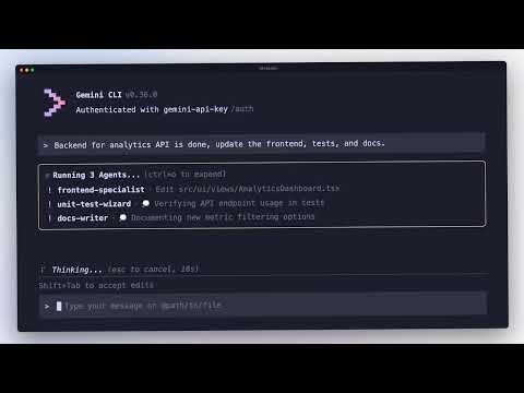 Subagents in Gemini CLI 소개 영상