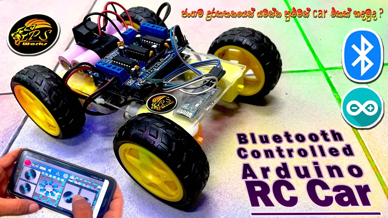 Build a Smartphone-Controlled Bluetooth RC Car: Step-by-Step Guide with L293D & HC-06 Module (4WD)