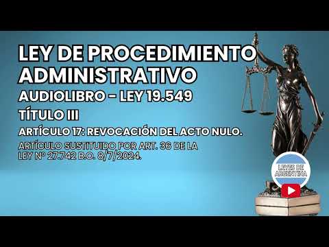 Artículo 17 - Ley de Procedimiento Administrativo Audiolibro