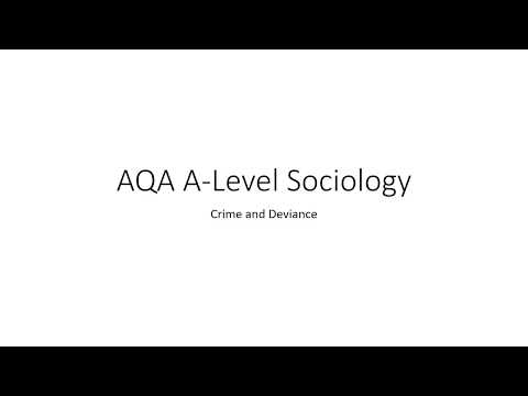 AQA A-Level Sociology crime and deviance revision