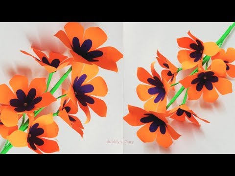 Amazing Paper Flower Making | Paper Flowers | Home Decor | Flower Making | Paper Craft | Crafts Video