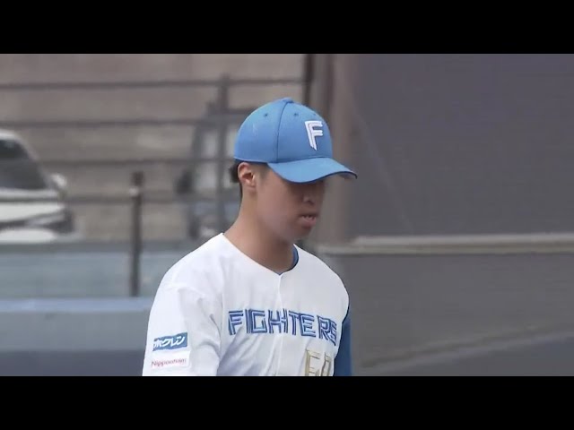 【ファーム】最後は直球勝負で3球三振!! ファイターズ・松岡洸希 5回無失点の好投!!  2023年8月16日 北海道日本ハムファイターズ 対 読売ジャイアンツ