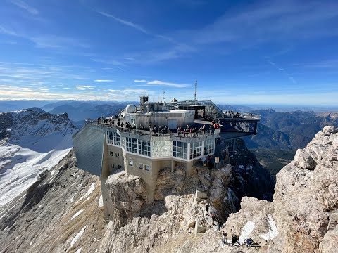 Zugspitze und Zugspitzplatt Rundgang mit der Seilbahn Hoch und Zahnradbahn Runter 4K Gopro Hero 10