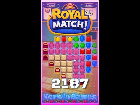 Royal Match Level 2187 - No Boosters Gameplay