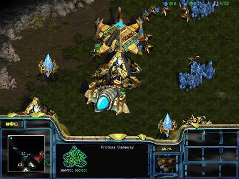 StarCraft: Brood War - 3 Protoss vs 3 Zerg ( 3 Computers vs 3 Computers ) AI vs AI - Map: Elderlands