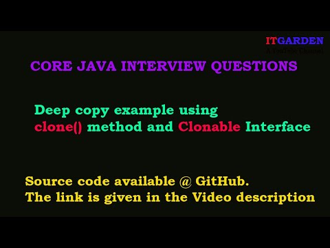 Core Java Interview Questions Deep Copy Using Clone Method And Cloneable Interface