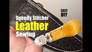How to sew Leather with the Speedy Stitcher sewing Awl