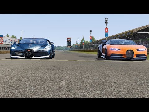 Cockpit Bugatti Divo vs Bugatti Chiron at Monza Full Course 1966