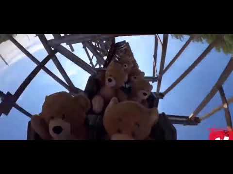 Totally realistic teddy bear roller coaster crash