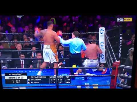 Dominic Breazeale’s Crushing Knockout of Carlos Negron in the 9th Round of Their Heavyweight Fight