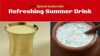 Refreshing summer drink - Spiced buttermilk or Sambaram 