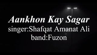 Ankhon ke sagar with lyrics by Shafqat Amanat Ali,fuzon,heart touching song