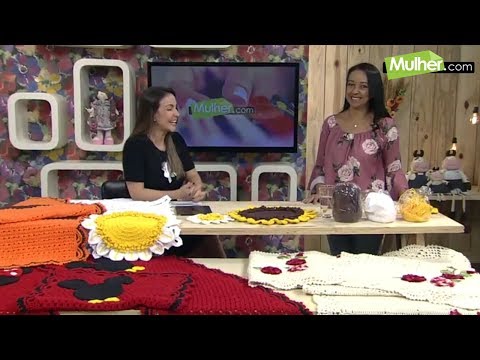Sousplat Encanto em Crochê   Edilene Fitipaldi/ Apresentação Programa Mulher.com