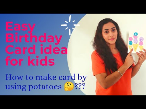 How to make Birthday Card| Easy Birthday Card idea for kids| stamping| Easy craft idea for kids