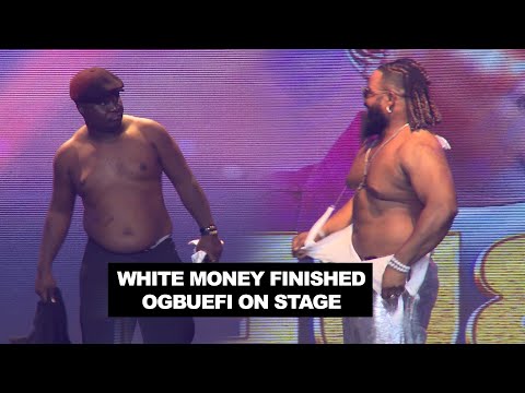 White money shock Ogbuefi on stage