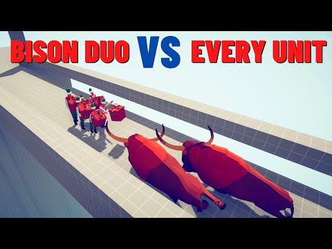 GIANT BISON DUO vs EVERY UNIT - Totally Accurate Battle Simulator TABS